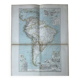 Carte ancienne Amérique du Sud 67x54cm