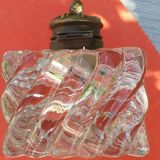Old inkwell in molded glass