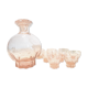 Art Deco-style pink liquor service