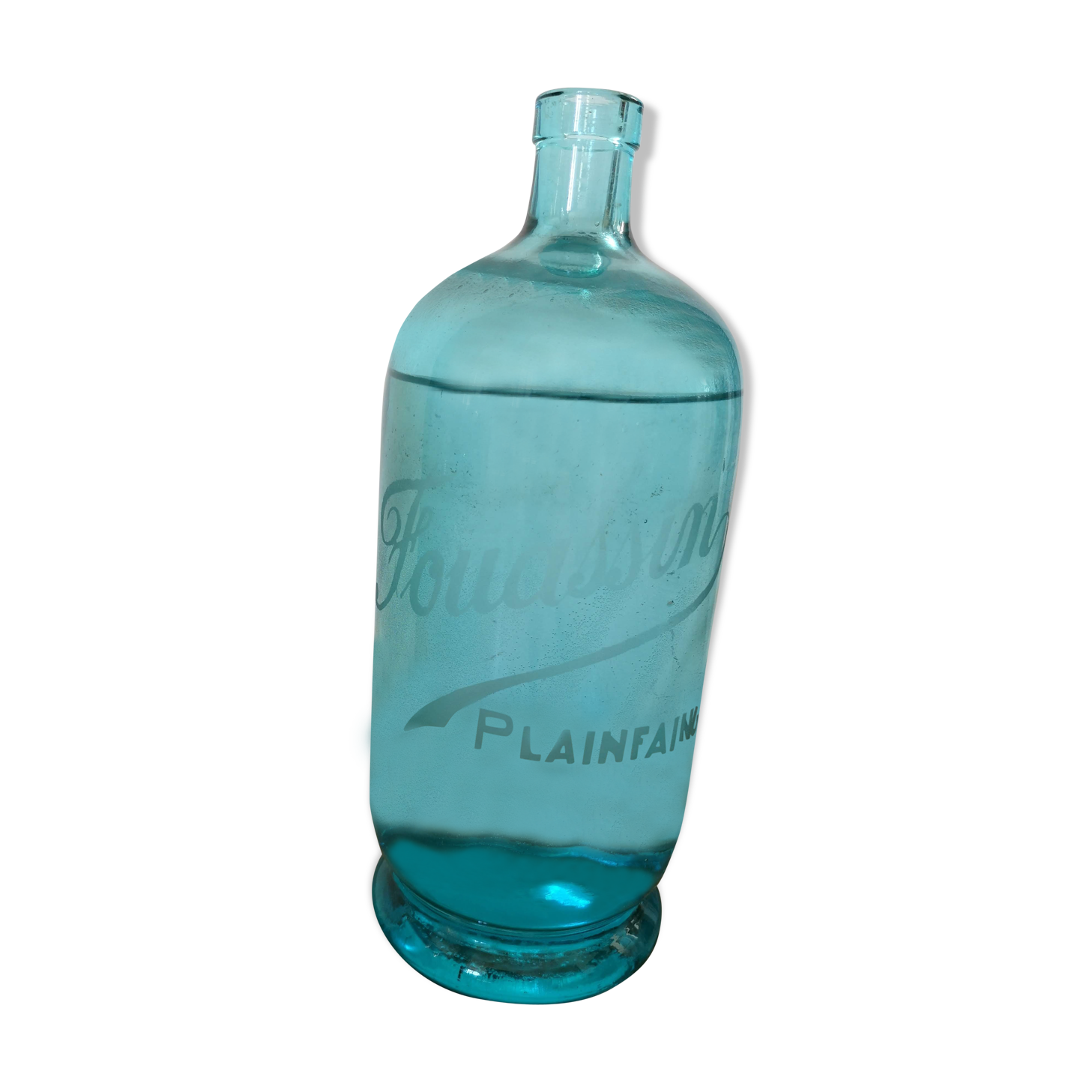 Blue jug out of a Seltzer siphon bottle