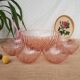 Set of salad bowls and 6 twisted glass bowls Rosaline Arcoroc vintage
