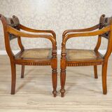 Antique Rosewood Parlor Set with Carved Backrests, Set of 3