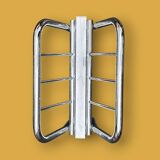 Vintage chrome-plated metal magazine rack – 1970s