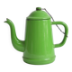 Petite cafetière vintage verte  en tôle émaillée