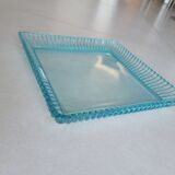 Empty blue glass pocket