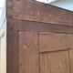 Parisian glass cabinet in solid raw oak, 1950