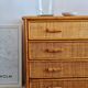 Commode en rotin, circa 1970