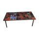 Vintage ceramic and metal coffee table