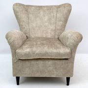 Attributed Gio Ponti Mid-Century Modern Italian Velvet Armchairs for ISA