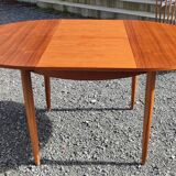 Old round extendable Scandinavian style table from the 1960s