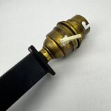 Black wrought iron lamp base, in the style of Jean-Pierre Ryckaert, circa 1950-1960