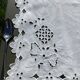 Tablecloth monogram LF square English embroidery