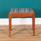 Tabouret de coiffeuse rétro en teck des années 1960