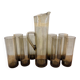 Service of 9 Pieces in Blown Glass Orangeade