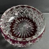Salad bowl or bowl – Cut crystal overlay - Saint Louis