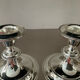 Pair of vintage silver metal candle holders