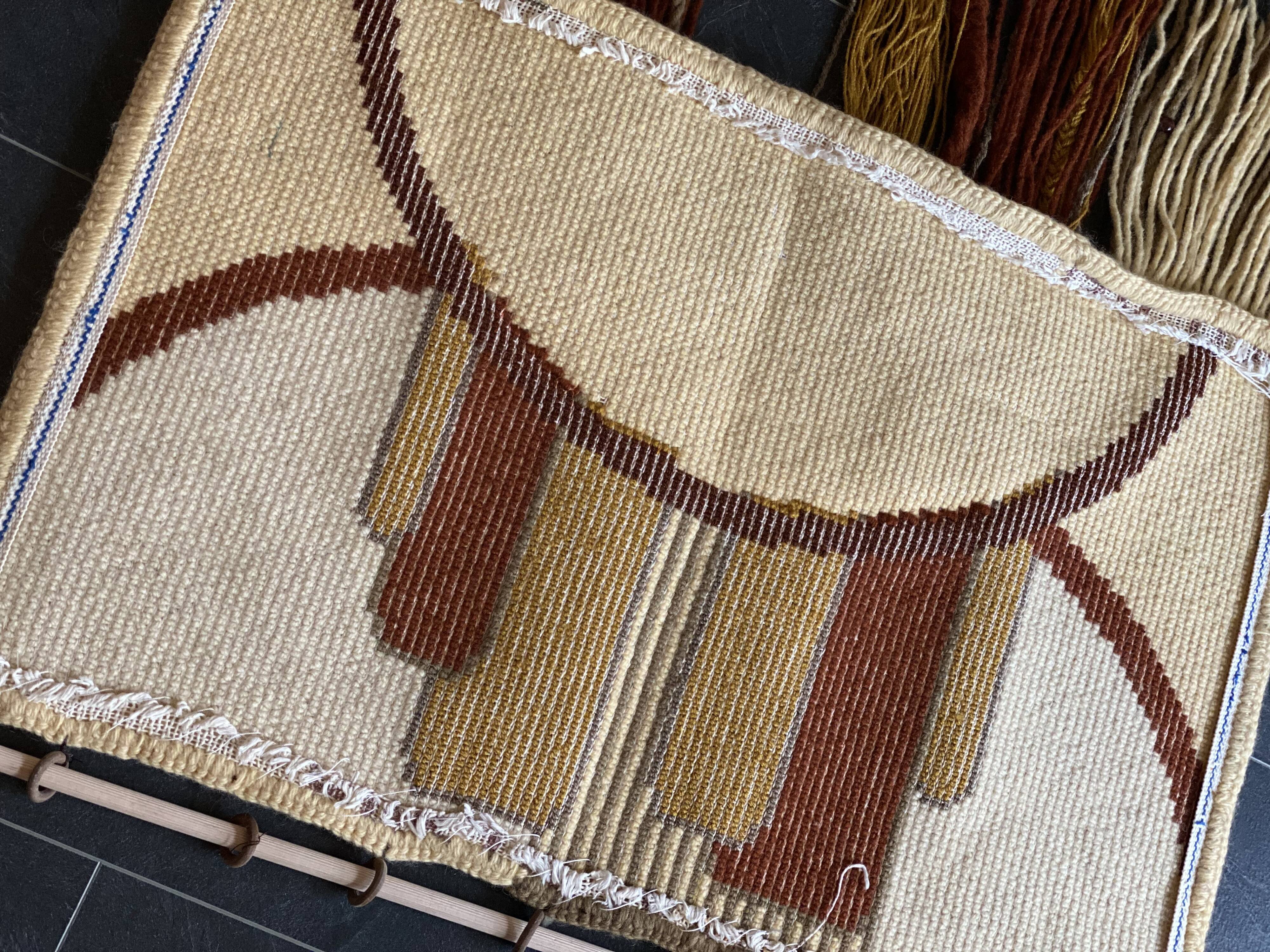 Tenture murale en macramé vintage fait à la main