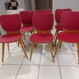 Suite de 6 chaises de Bistrot Baumann par Max Bill 1960