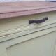Buffet parisien patine jaune pastel