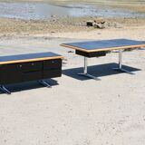 Warren Platner desk and sideboard, Knoll, 1970s.
