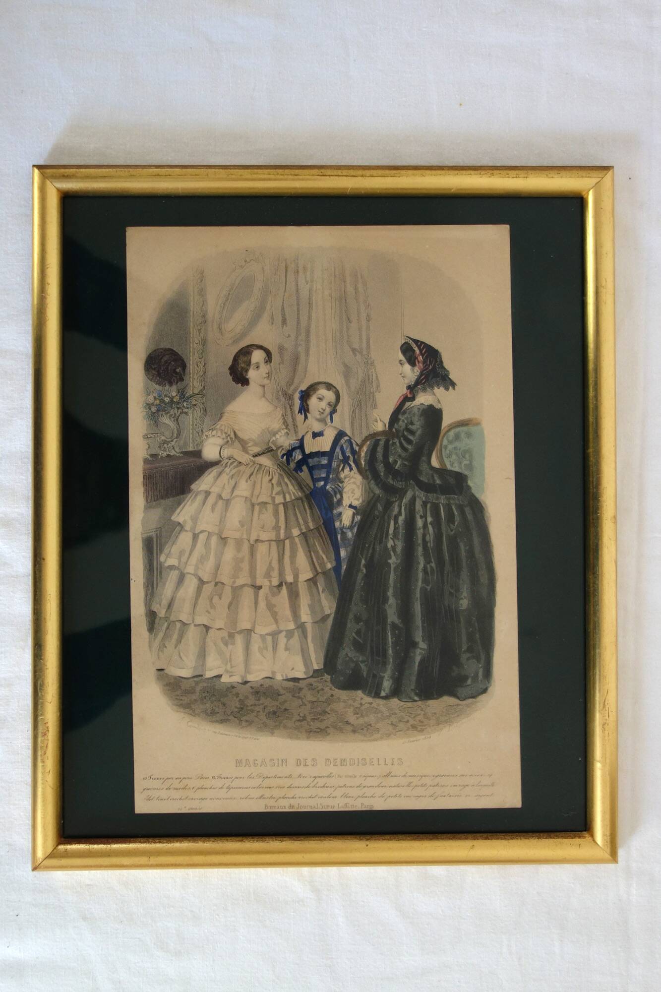 Set of 2 19th century fashion prints - Magasin Des Demoiselles