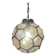 Italian Art Deco glass ceiling light in the shape of a honeycomb, 1950s, Italy.