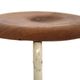 Set of 2 teak and metal stools, Sweden, 1960.