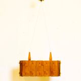 Vintage Suede pine chandelier 1970s