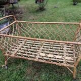 Bed in rattan baby