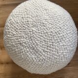 Wool pouf