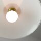 Mid-Century Italian Saucer Glass and Brass Pendant Lamp