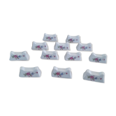 Porte-couteaux porcelaine motif fleurs