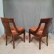 Pair of mahogany gondola chairs