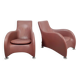 Loge Lounge Chairs in Leather by Gerard van den Berg for Montis, 1990s, Set of 2