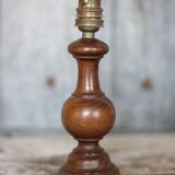 wood lamp, vintage wooden lamp base, table lamp, living room lamp