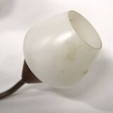 Scandinavian metal and glass pendant light, Sweden, 1950