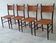 Set of 4 teak dining chairs with patinated cane after Gio Ponti, Italy 1960