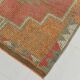 Tapis runner vintage, tons pastel délavés et motifs ethniques, 95x350Cm