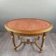 Louis XVI style oval table with marble top, 19th century