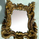 Miroir en bois sculpté et doré