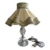 Glass bedside lamp size and its 60's ledshade