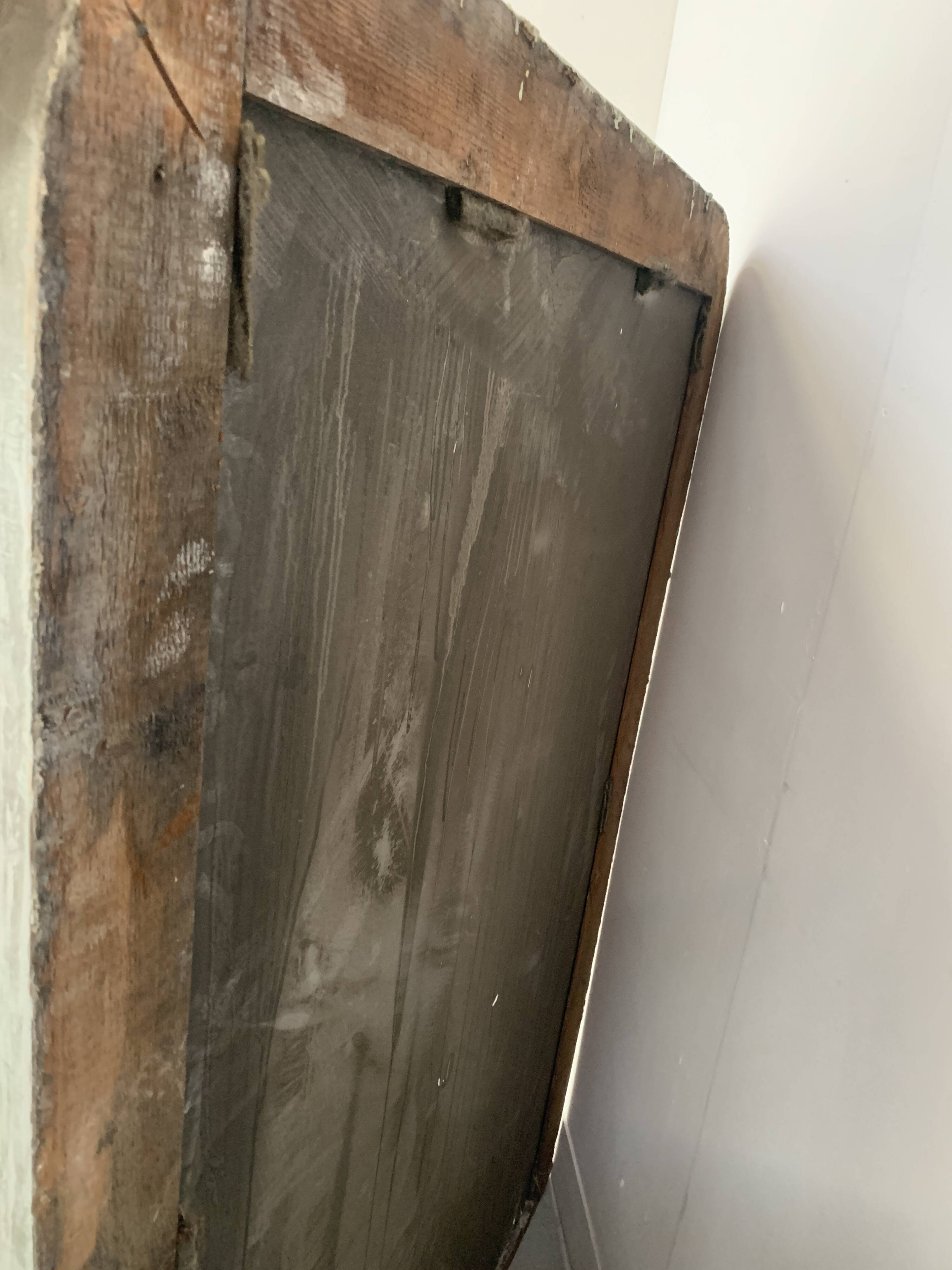 Louis XV style mirror in wood and patinated stucco, 19th century