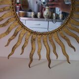 Sun gold metal mirror 54x54cm