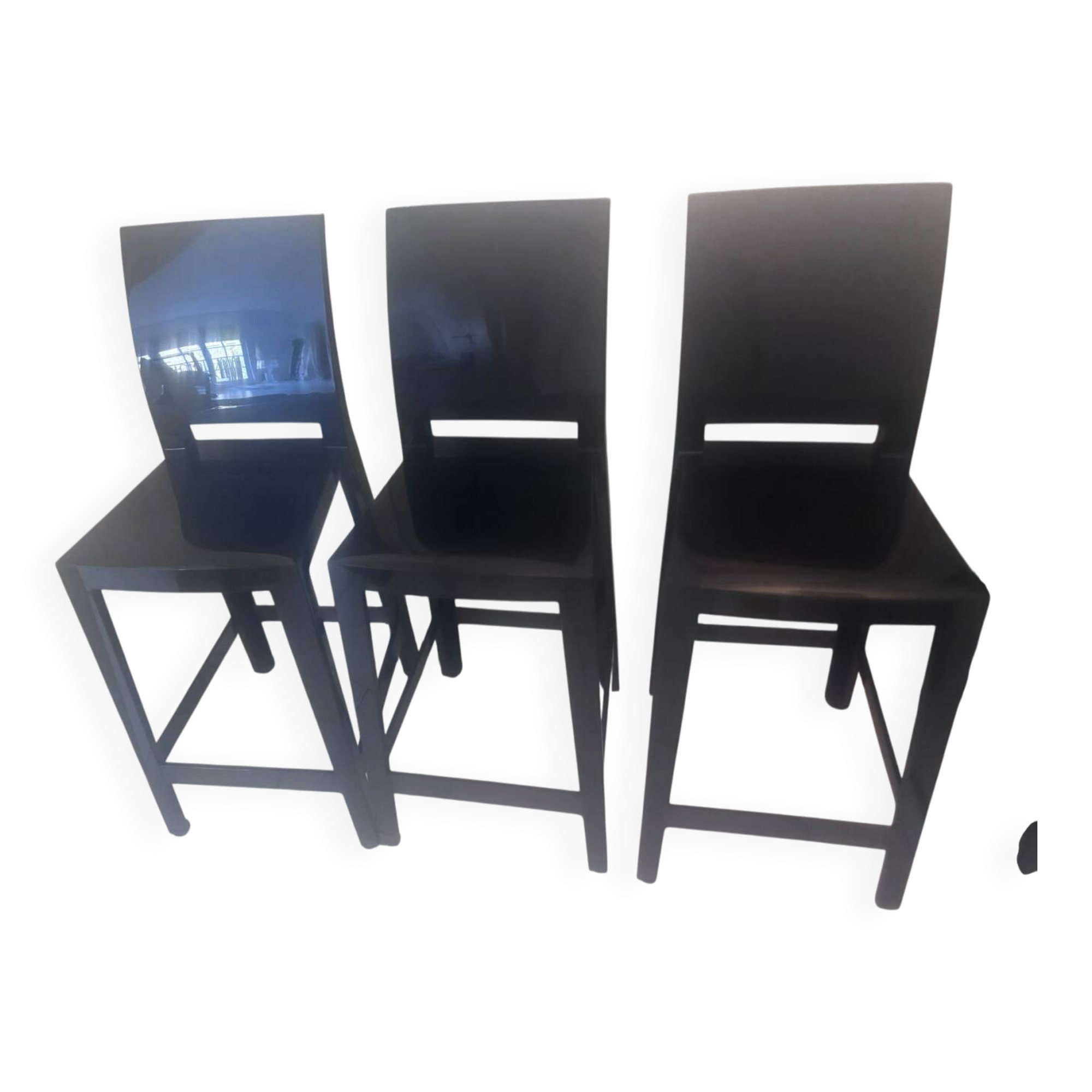 Chaise haute de bar  kartell noire