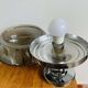 Pair Schoolhouse style semi-flush mount ceiling lamps