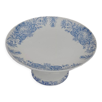 Faience compotier by Saint Amand A. Lebacqz & Bouchard model Persian diam 23.5 cm