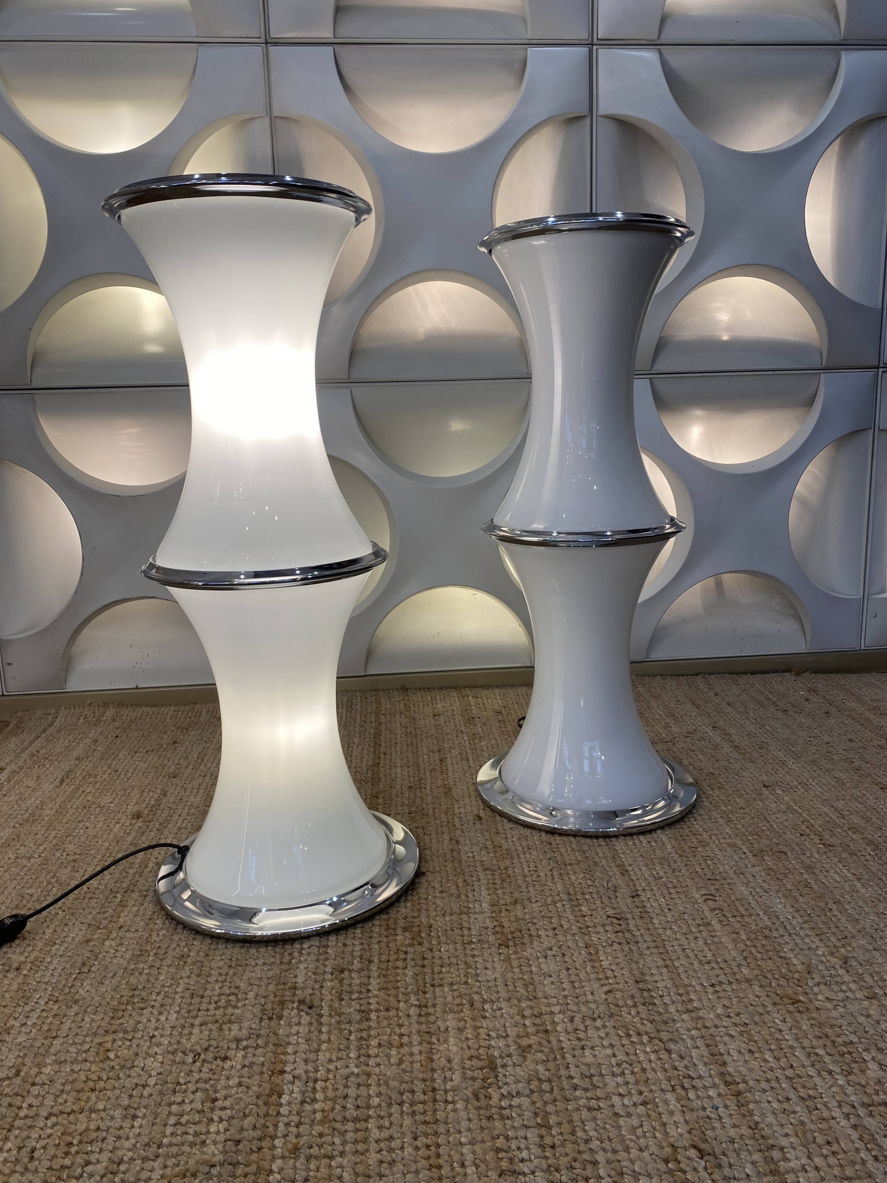 Enrico tronconi - pair of lamps model bamboo