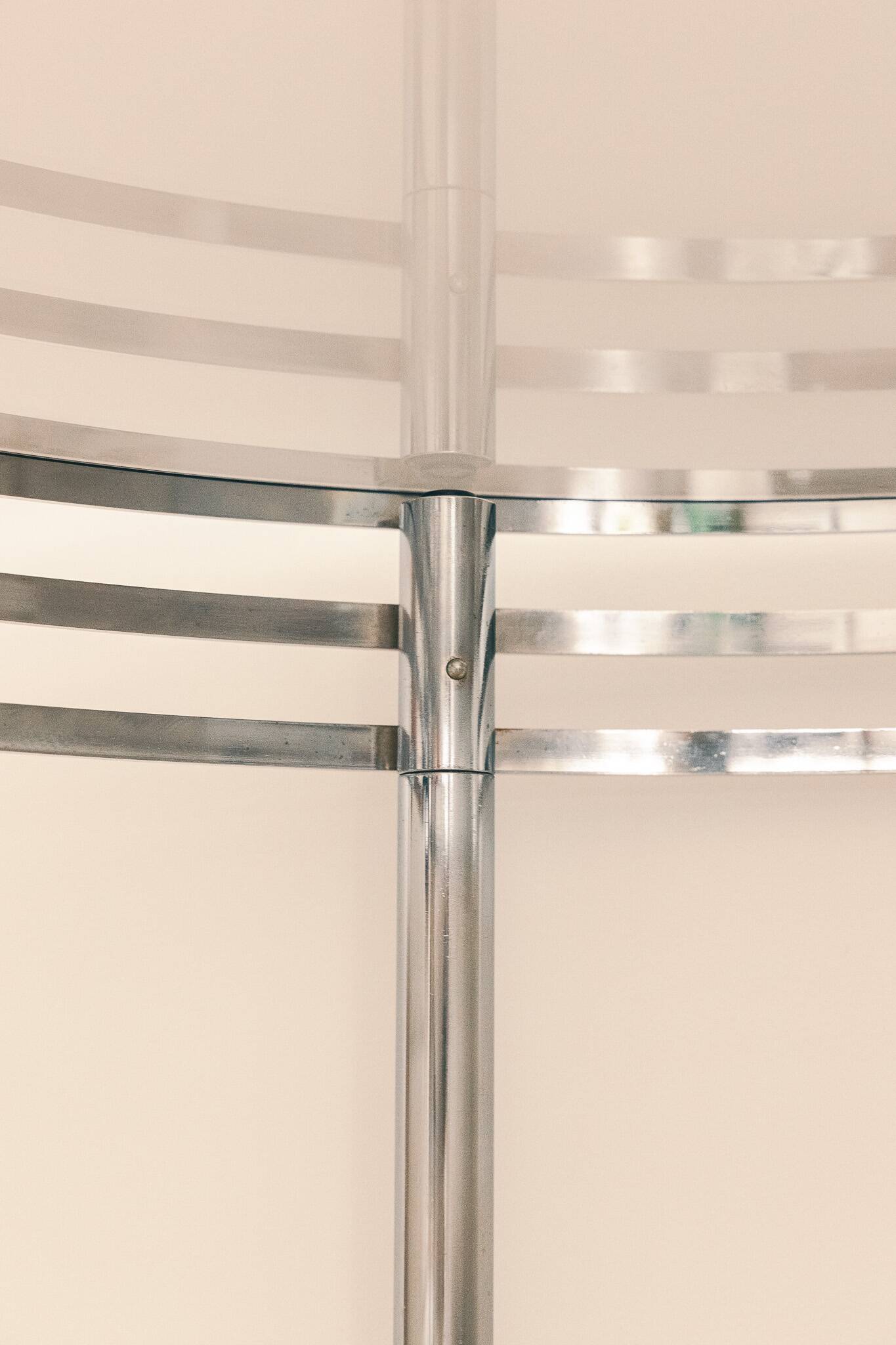 Vintage 70s chrome coffee table