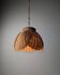 Wicker organic modern pendant lamp with overlapping petal shade, late 20th century