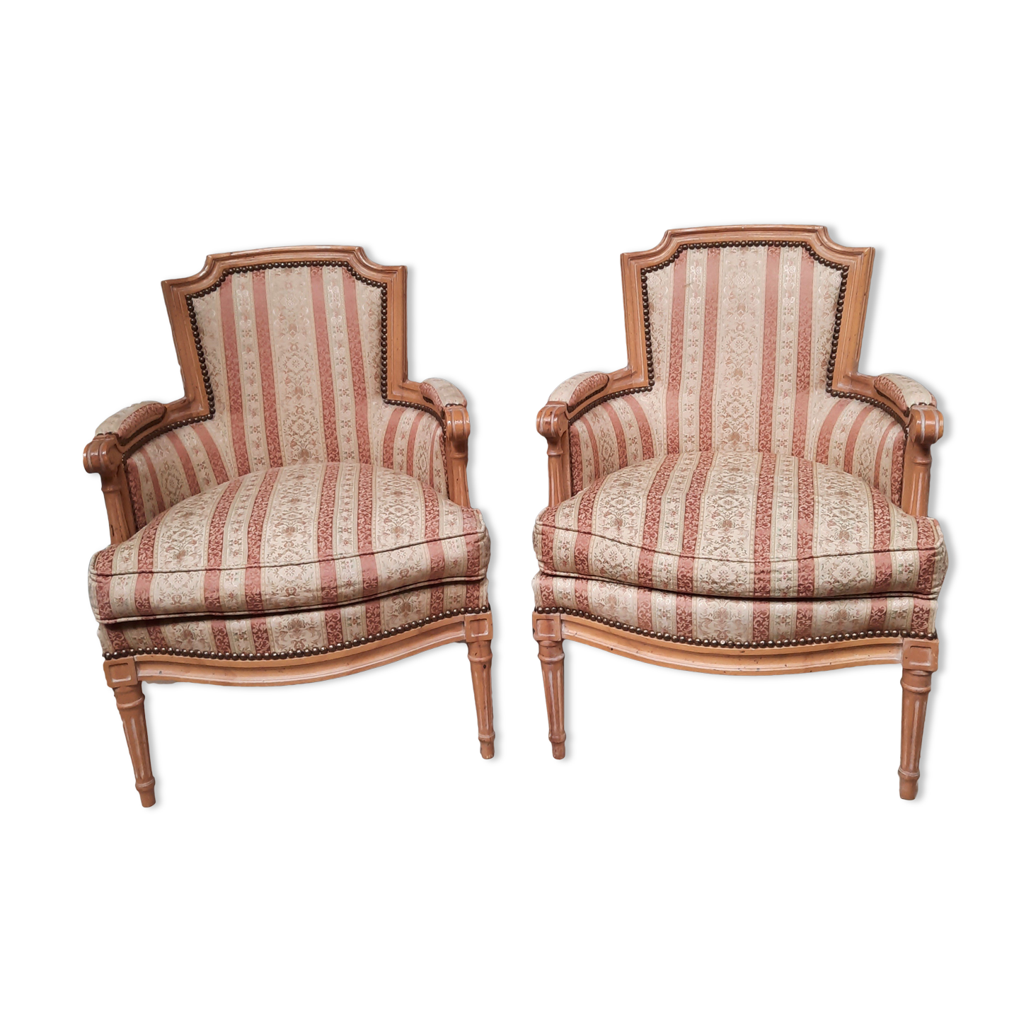 Pair of Louis XVI style armchairs